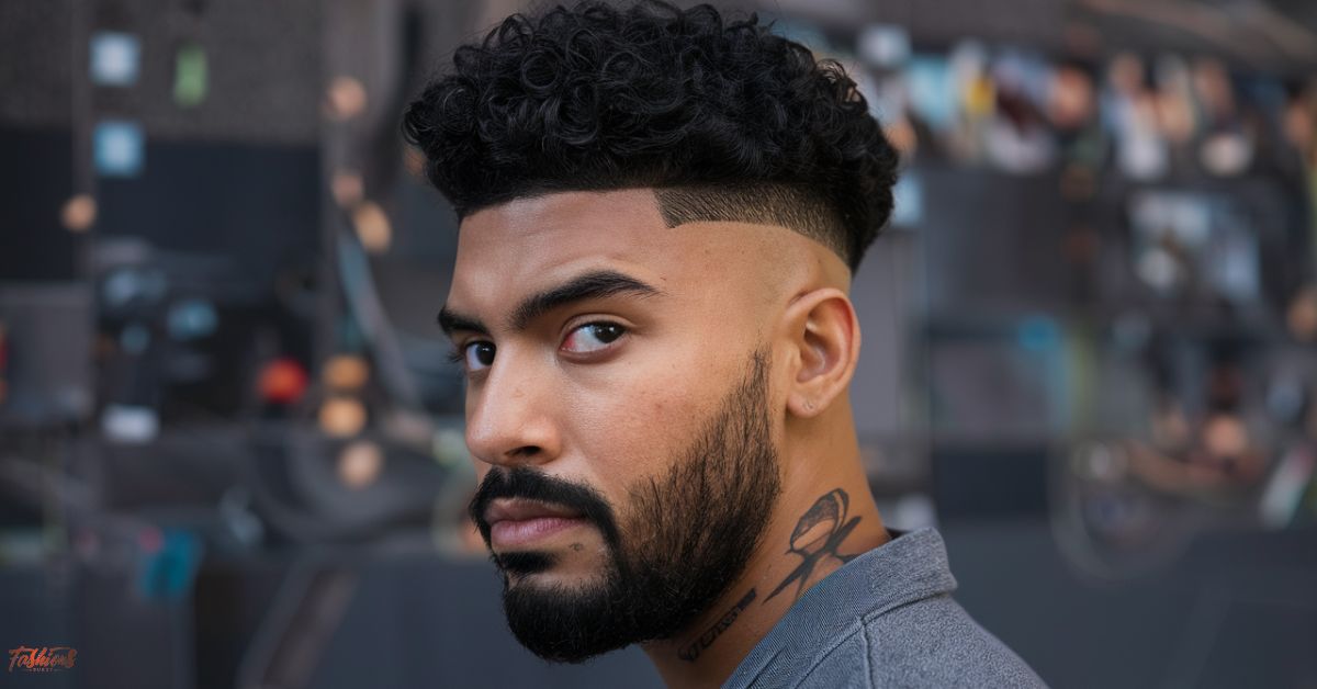 Classic Low Taper Fade with Natural Curls