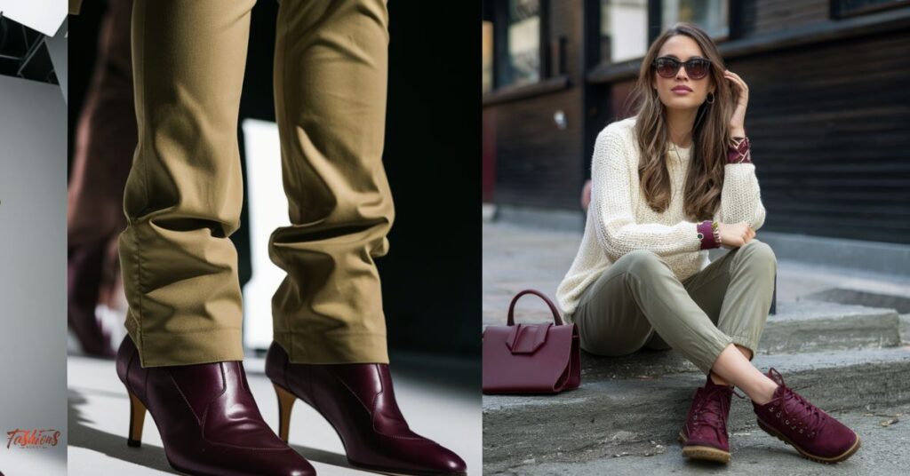 Khaki Pants With Burgundy Shoes