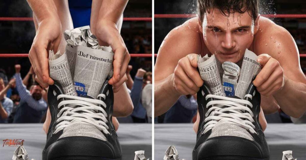 Put Wet Newspapers Inside Your Wrestling Shoes