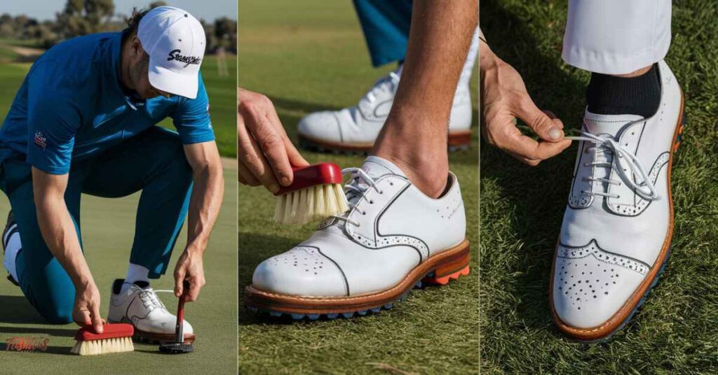 How to clean leather golf shoe